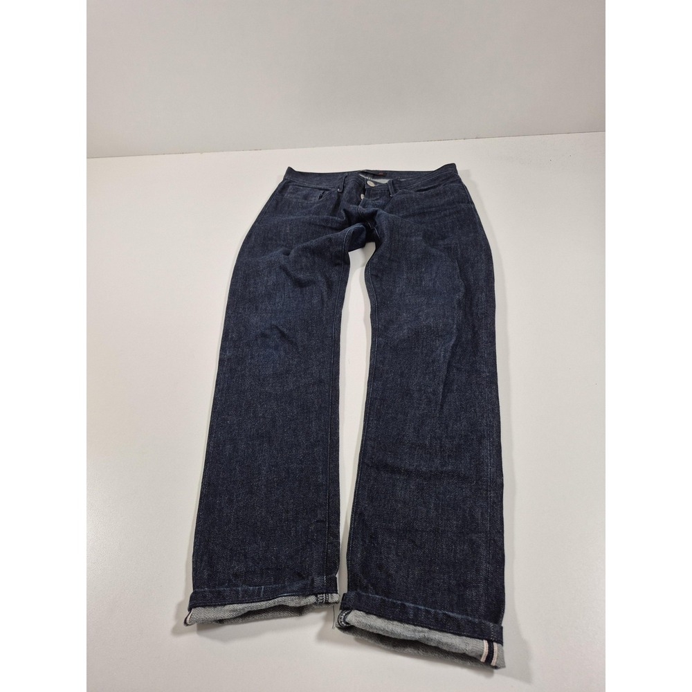 3x1 NYC Jeans Mens 30x31 Dark Blue Slim Straight Selvage Denim Raw USA